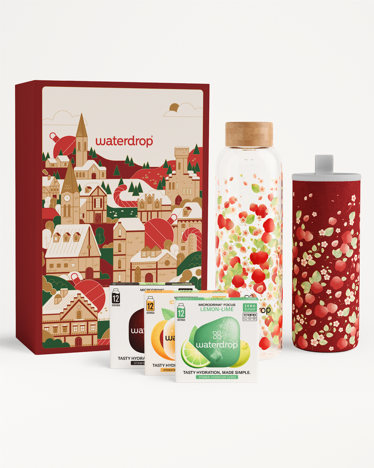 Świąteczny Zestaw ze Szklaną Butelką