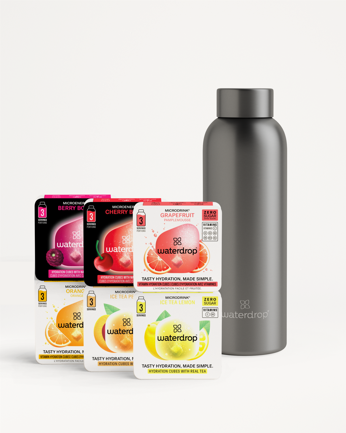 Zestaw Próbny ze Stalową Butelką Termiczna Metal