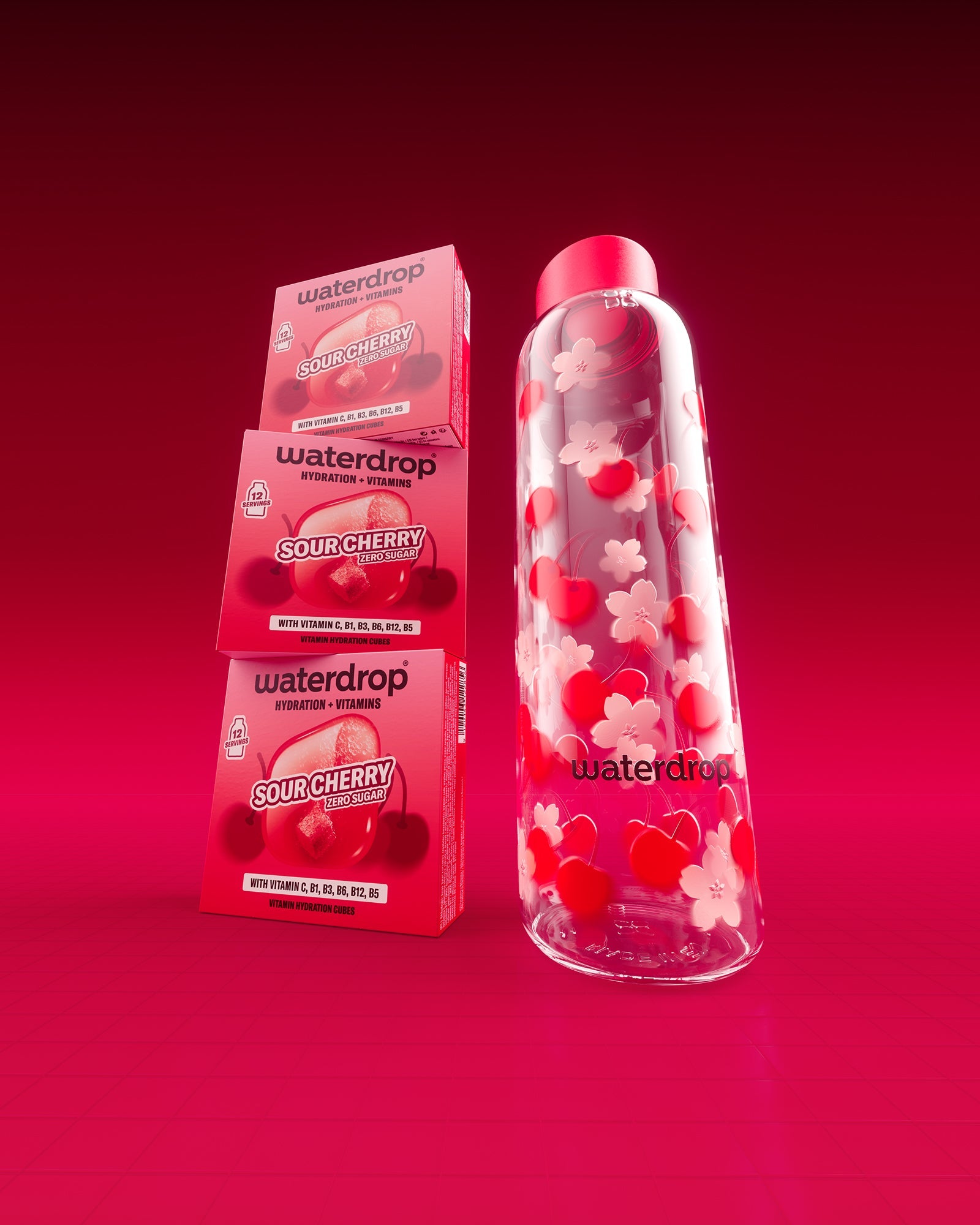 Szklana Butelka SOUR CHERRY