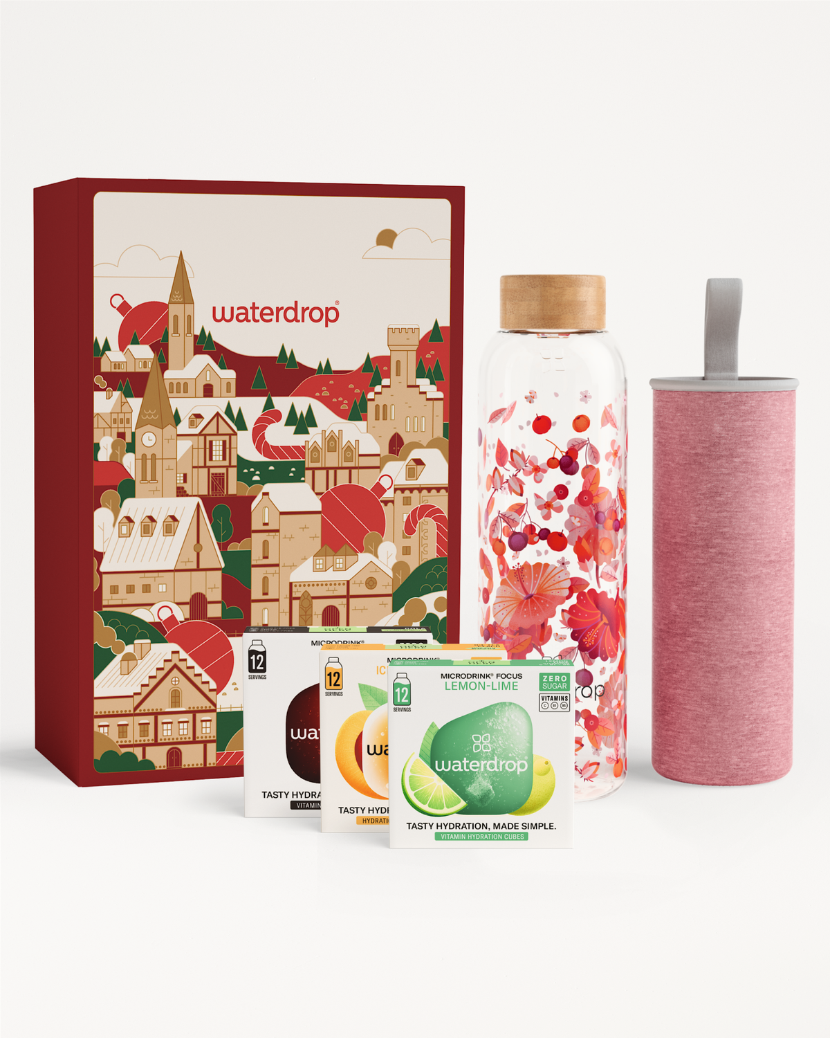 Świąteczny Zestaw ze Szklaną Butelką